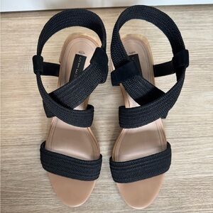 STEVEN Steve Madden Release Black Elastic Strap Sandals